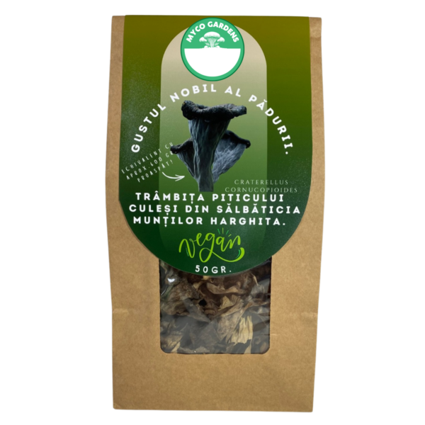 Ciuperca Trâmbița Piticului Neagră Uscată - 50g